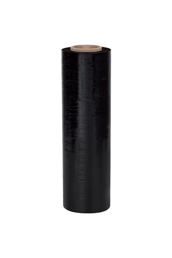 Stretch Film, Black, 18"x1500' 80 Ga