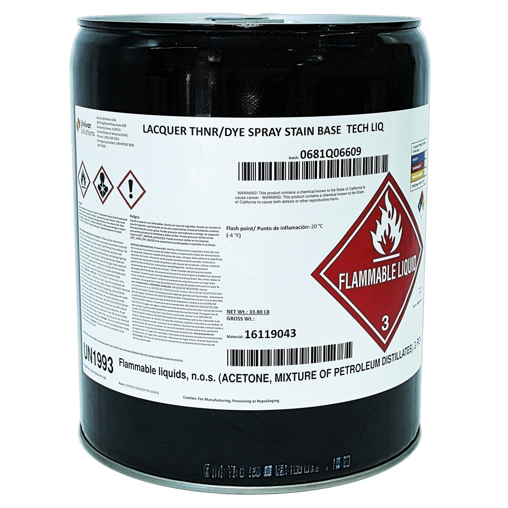 Lacquer Thinner/Dye Spray Stain Base PL363