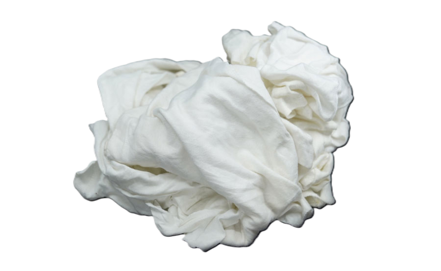 Rags, White Knit Wiping 