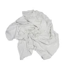 Rags, White Cotton Recycled Sheeting Wiping(Bag/25 lb )