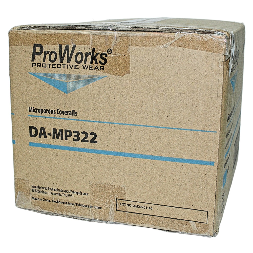 Coveralls-White, Breathable Liquid and Particulate w/o hood-XLarge