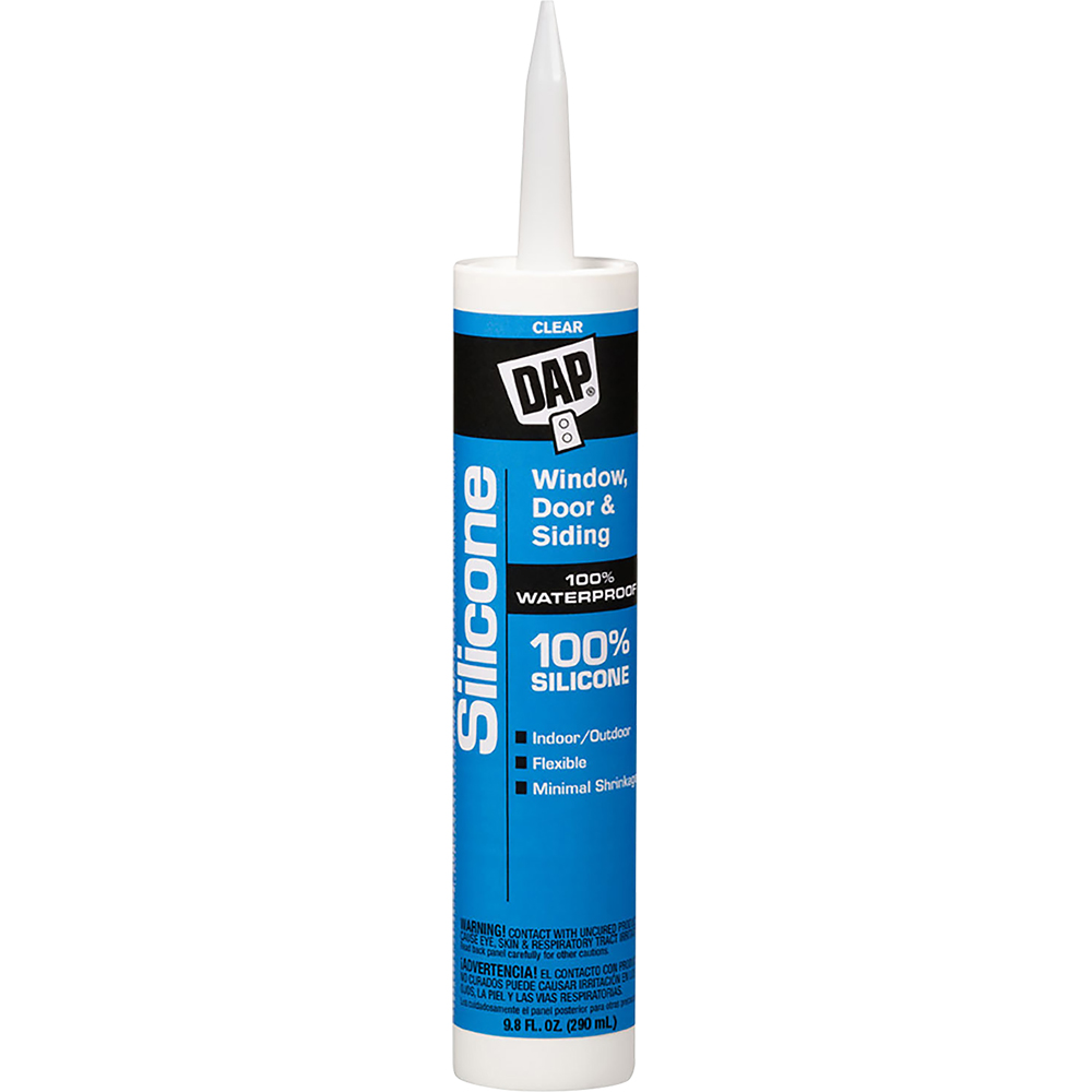 Dap 100% Silicone Window & Door Sealant Clear, Tube 9.8 fl oz