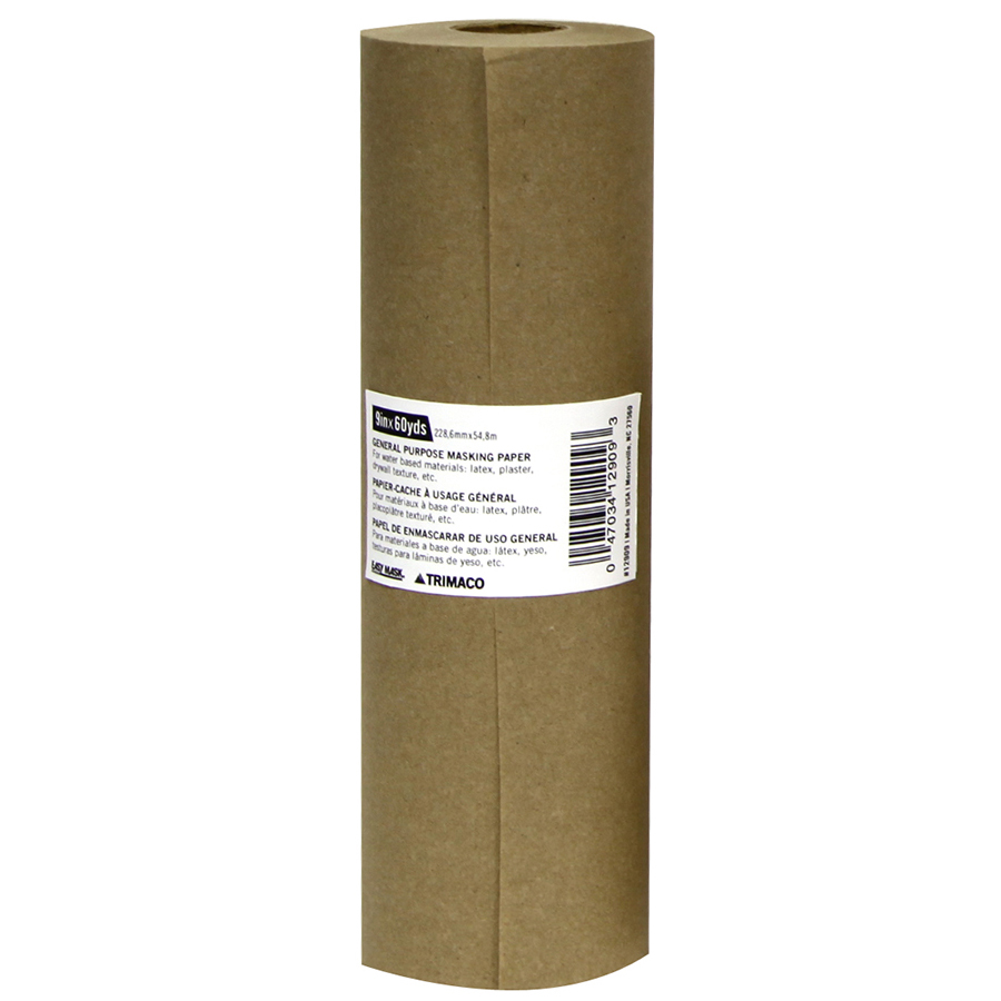 General Purpose Masking Paper 9"x180' Trimaco, Brown
