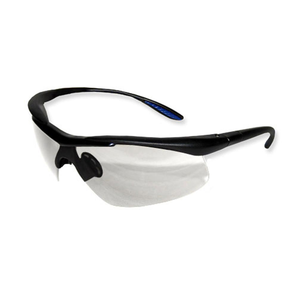 Safety Glasses, Clear Lens, Black Frame