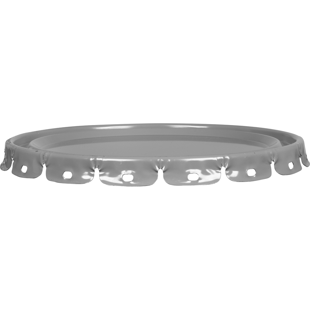 5 Gallon Steel Lug Cover, 24 Gauge UN Gray Unlined