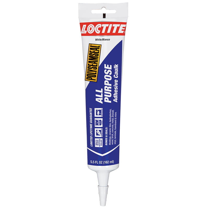 Loctite Polyseamseal All Purpose Adhesive Caulk, White, Tube 5.5 fl oz 