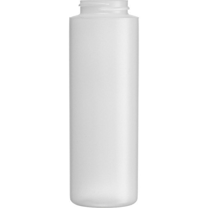 Glue Bottle, 8 oz. Natural HDPE Plastic Cylinder Bottle, 38mm 38-400