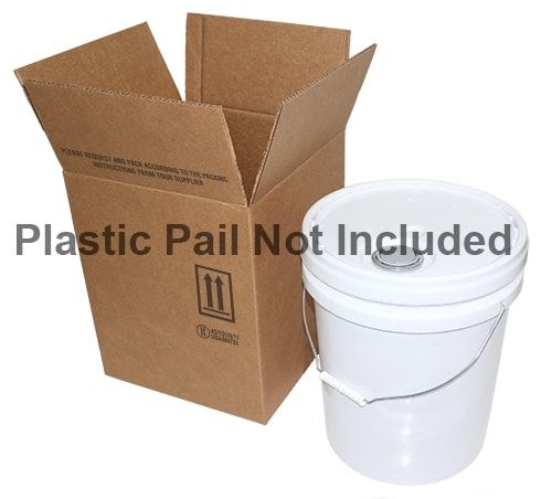 Shipping Box, 5 Gallon Plastic Pail Hazmat UN 4G, 275#