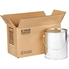 Shipping Box, 2 Gallon Paint Can Hazmat UN 4G, 275#