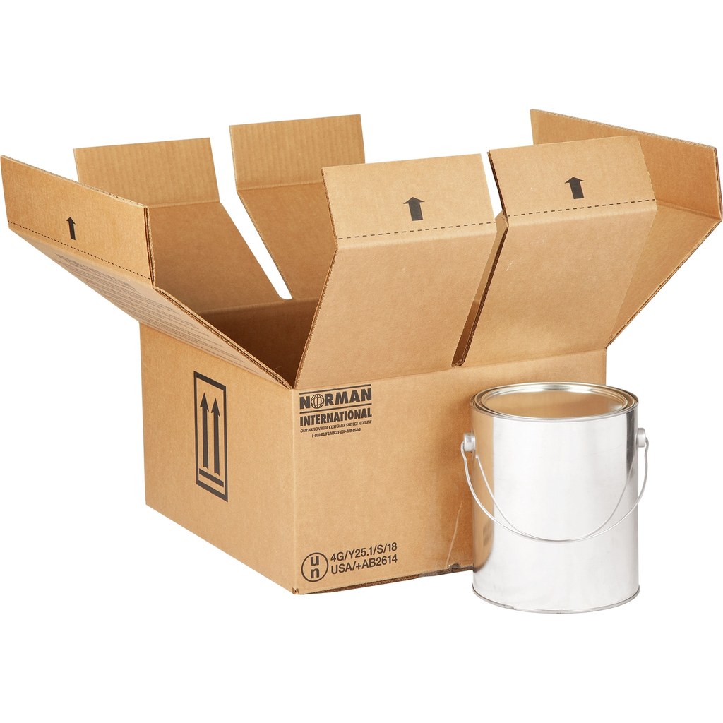 Shipping Box, 4 Gallon Paint Can Hazmat UN 4G, 350#