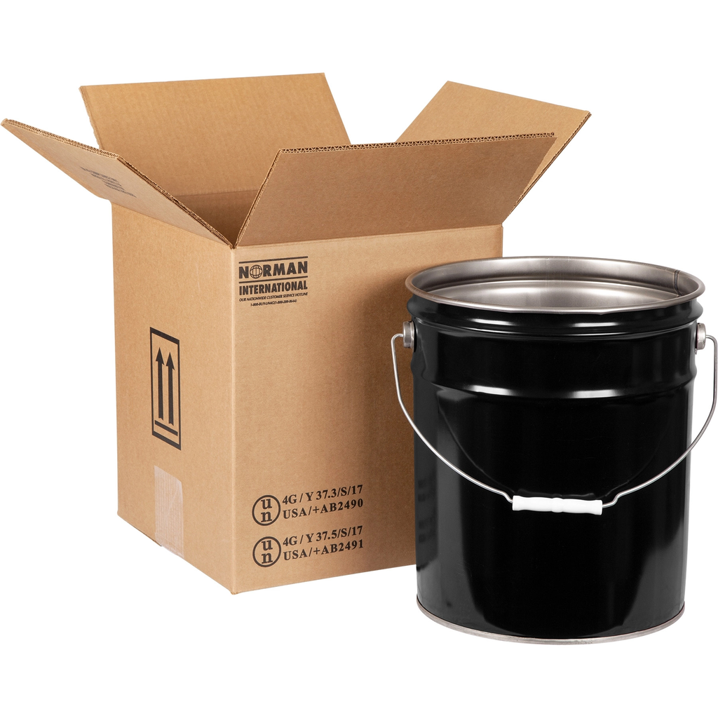 Shipping Box, 5 Gallon Steel Pail Hazmat UN 4G, 350#