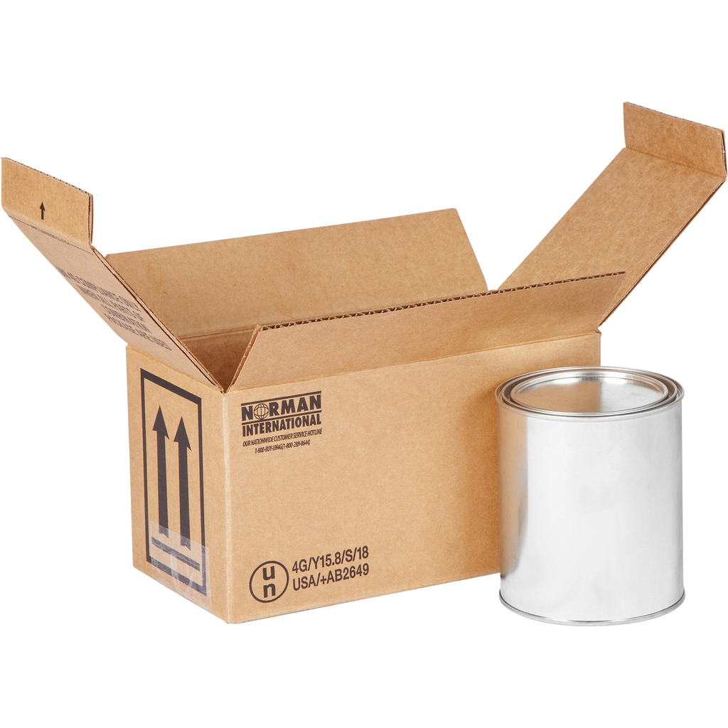 Shipping Box, 2 Quart Paint Can Hazmat UN 4G, 275#