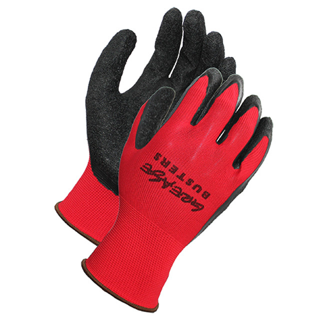 Latex Crinkle Coated, 13 Gauge, Red, Small