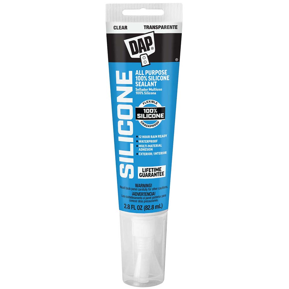 Dap 100% Silicone Window & Door Sealant Clear, Tube 2.8 fl oz