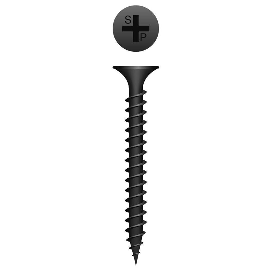 #10-8x3 1/2" Phillips Bugle Head Drywall Screw Coarse Thread Black Phosphate/Wax