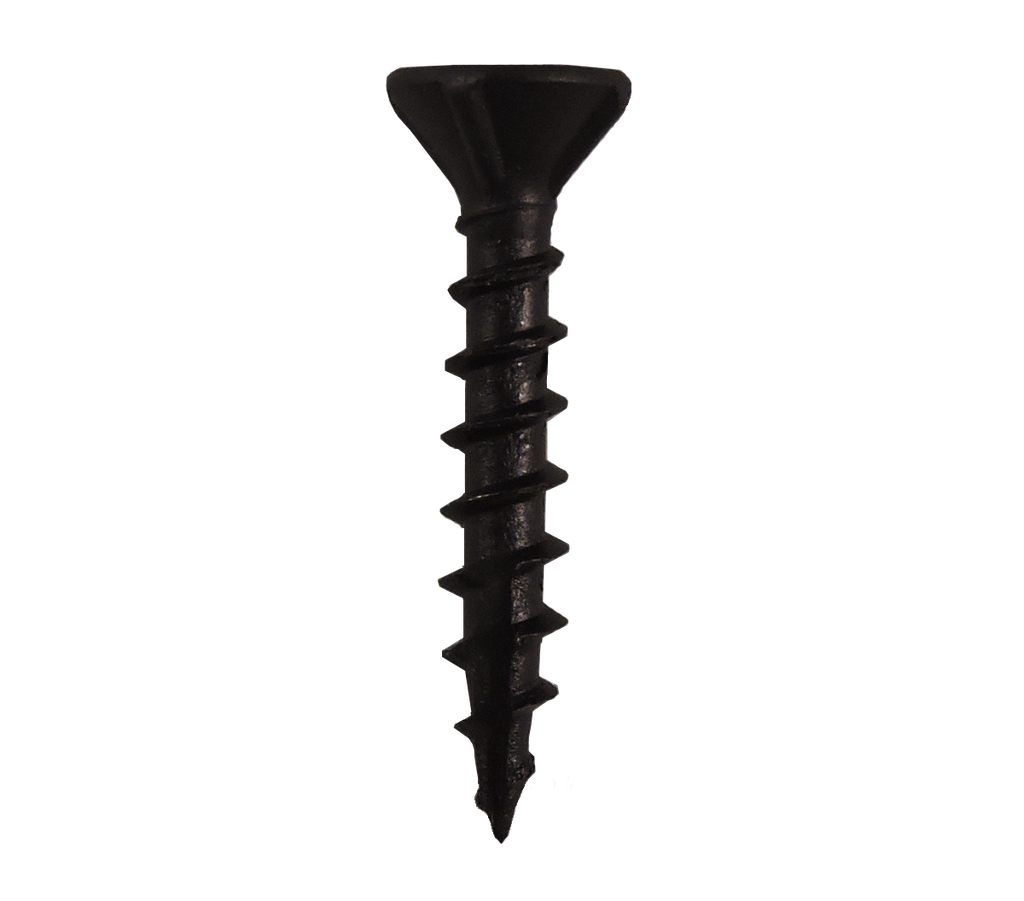 #8-11x1" Square Flat Head With Nibs Under Head Coarse Thread Type17 Black Phosphate/Wax Screws