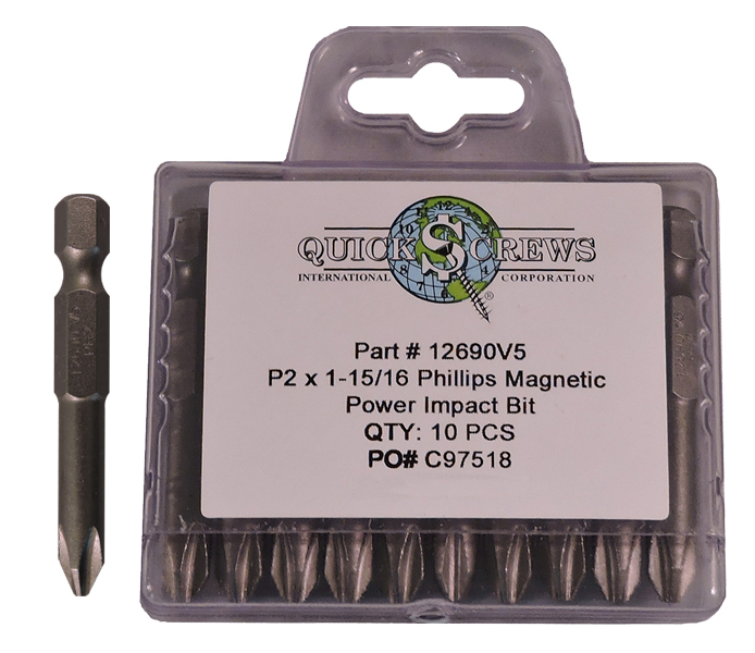 P2x1-15/16 Phillips Power Magnetic Impact Drive Bit