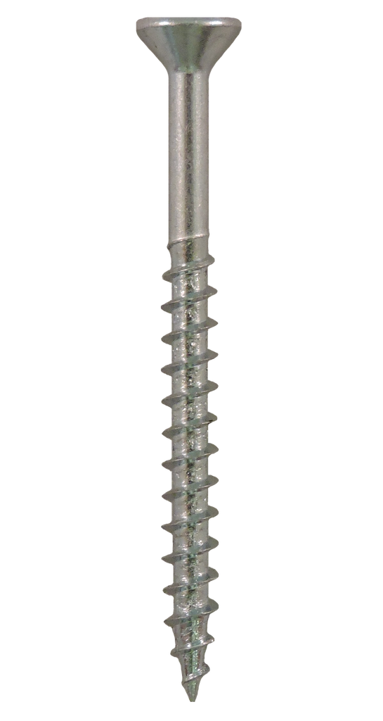 #8-11x3" Square Flat Head Coarse Thread Zinc Plated Screws