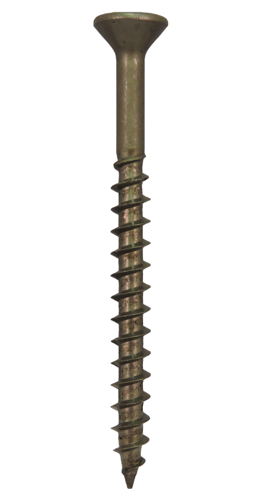 #8-11x3" Square/Phillips Flat Head Coarse Thread Plain Steel Screws