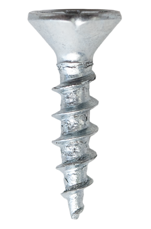 #6-13x5/8" Square/Phillips Flat Head Coarse Thread Zinc Plated Screws