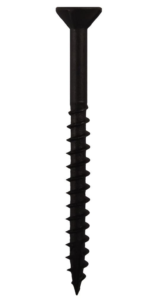 #8-11x2" Phillips Flat Head With Nibs Under Head Coarse Thread Type17 Black Phosphate/Wax Screws