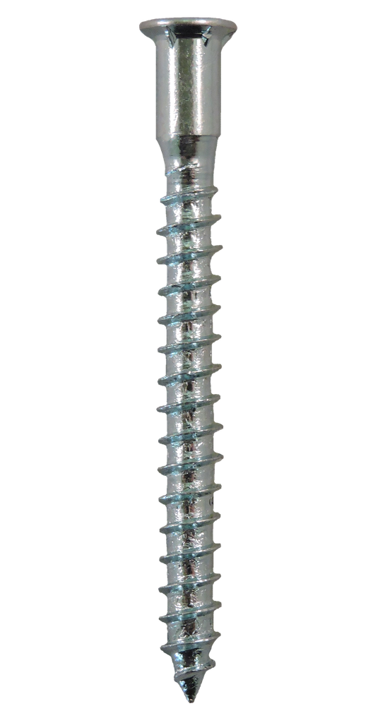 M5-0x50MM Pozi Flat Head Confirmat With Nibs Fine Thread Sharp Point Zinc Plated Screws