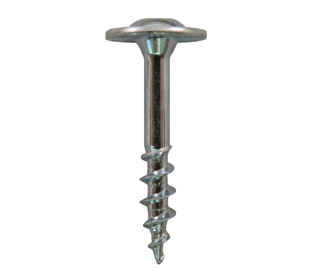 #8-10x1 1/2" Square/Phillips Large Round Washer Head Coarse Thread Zinc Plated Screws (1/2" Head O.D.)