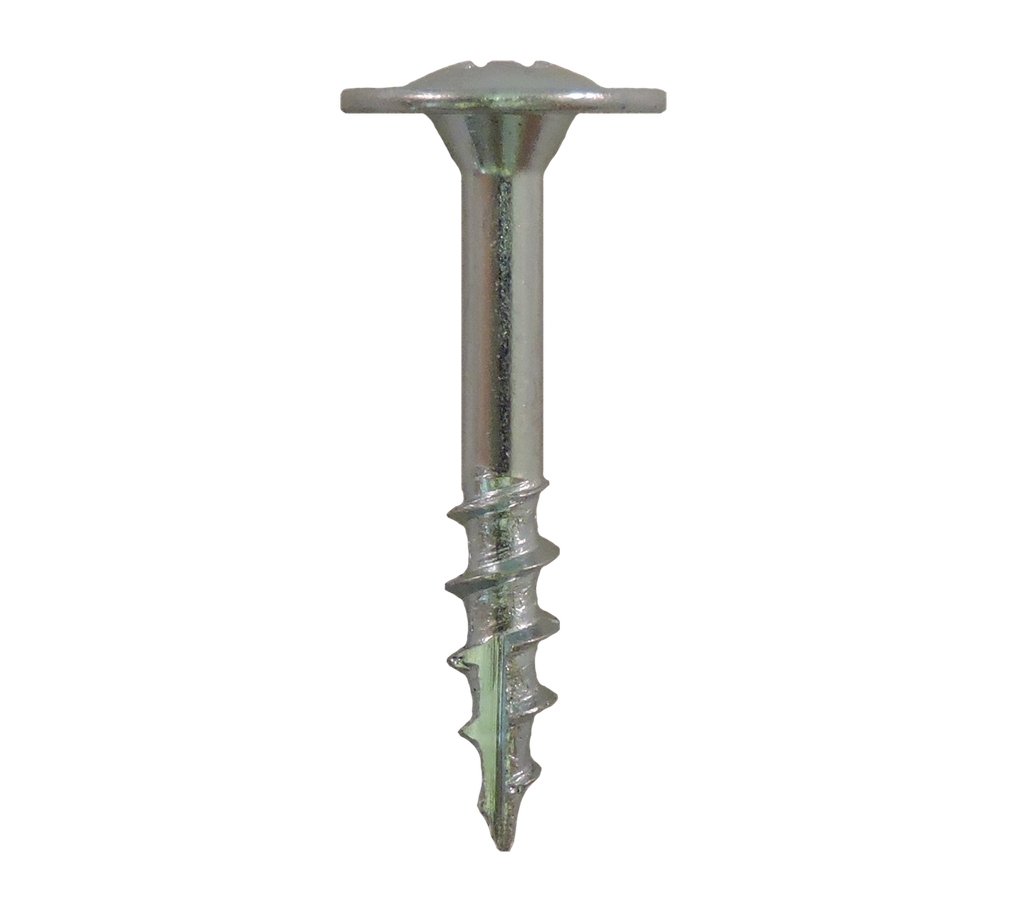 #8-10x1 1/4" Square/Phillips Large Round Washer Head Coarse Thread Type 17 Zinc Plated Screws (1/2" Head O.D.)