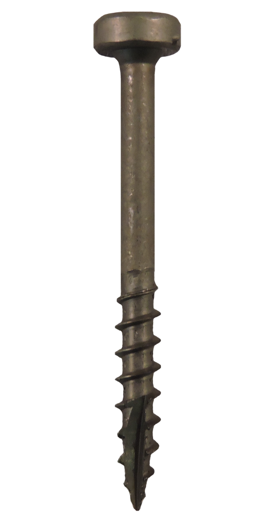 #7-12x1 1/2" Square Modified Pan Head, Coarse Thread, Type 17 Point, Plain Steel Finish Screws
