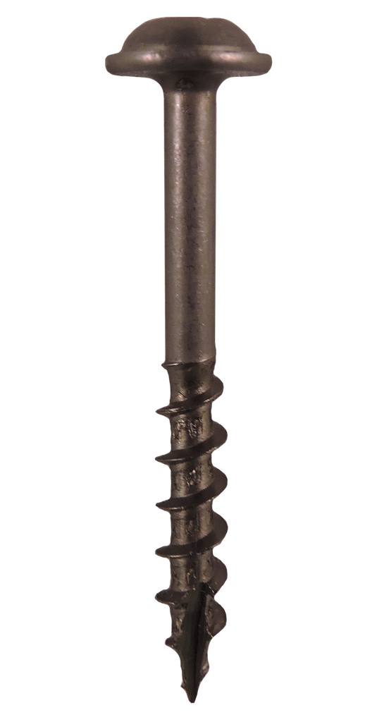 #8-9x1 1/4" Square Round Washer Head Coarse Thread Type 17 Plain Steel Screws