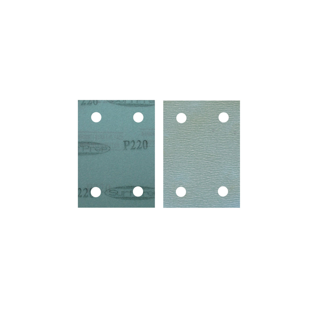 SurfPrep 3"x4" Hook & Loop Film 320 Grit with 4 Holes