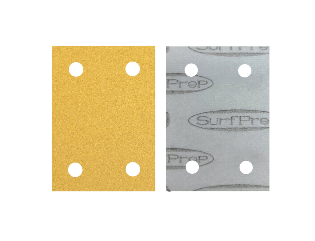 SurfPrep 3"x4" Hook & Loop Film 400 Grit with 4 Holes