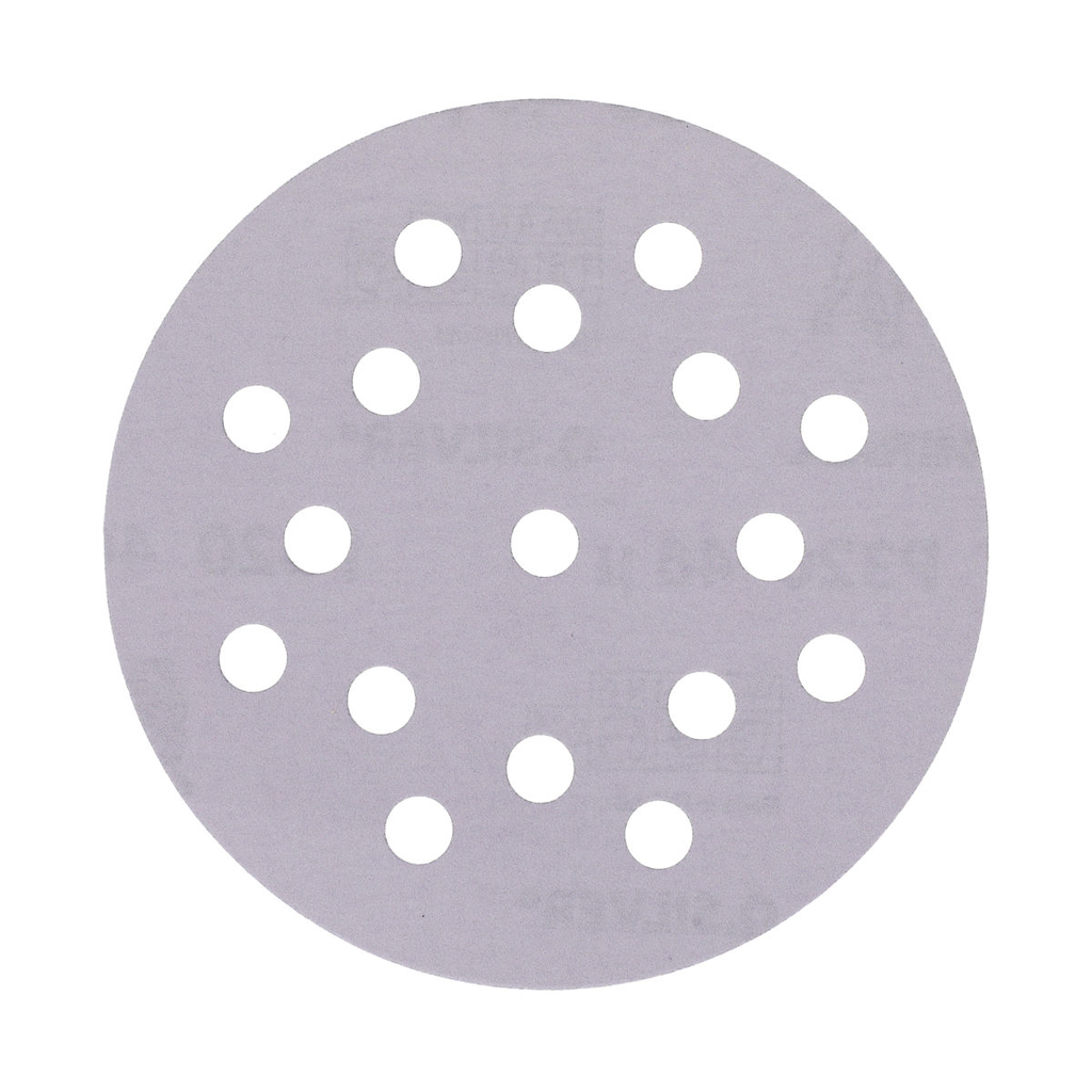 Q Silver 5" 17 Hole Grip Vacuum Disc-150 Grit