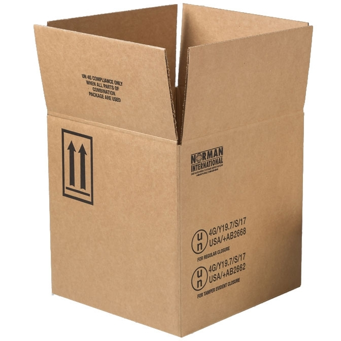 Shipping Box, 4x1 Gallon Can Hazmat UN 4G
