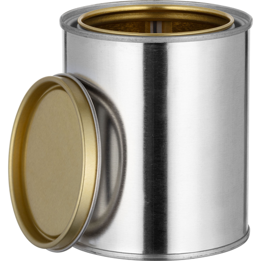 [30W16G] Metal Can with Lid, Gold Phenolic Lined, Pint