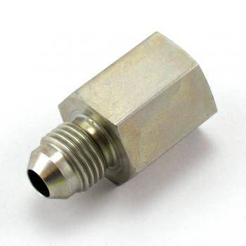 [53-591] Adapter 1/4" NPT Female to #5 JIC Male, Stainless Steel