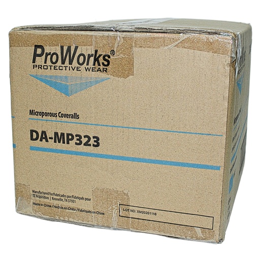 [DA-MP323] Coveralls-White, Breathable Liquid and Particulate w/o hood-2XLarge