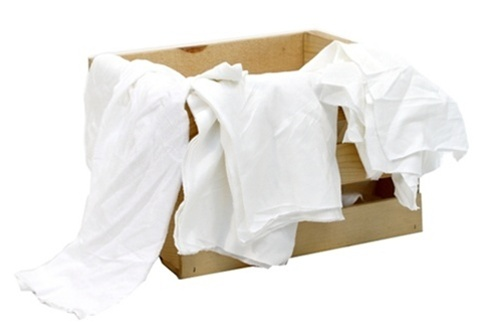 [1002CS] White Knit Stretch Cotton Stain Rags 