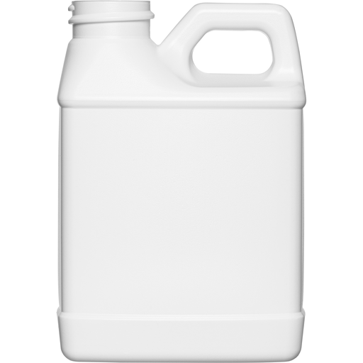 [68WW8F] 8 oz. White HDPE Plastic F-Style Bottle, 28mm 28-400