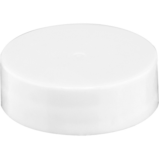 [68WF34] White Smooth Plastic Cap, 33mm 33-400, w/HIS Liner for HDPE