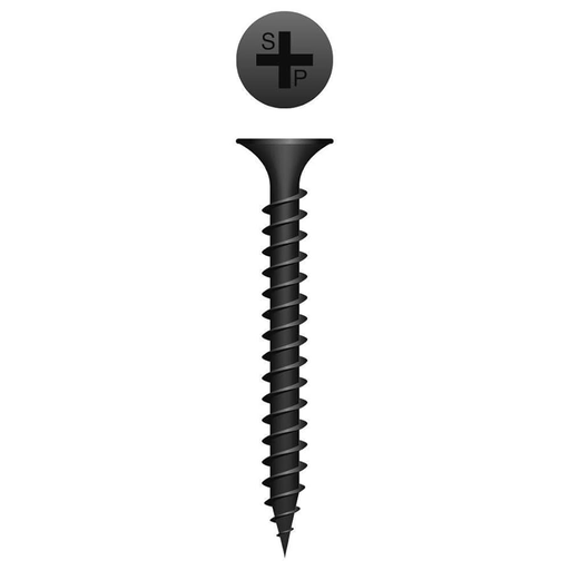 [9691] #10-8x3 1/2" Phillips Bugle Head Drywall Screw Coarse Thread Black Phosphate/Wax