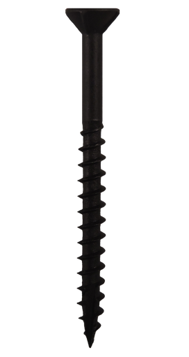 [13361] #8-11x1 1/8" Square Flat Head With Nibs Under Head Coarse Thread Type17 Black Phosphate/Wax Screws