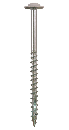 [8011] #10-9x3" Square/Phillips Round Washer Head Coarse Thread Double Type17 Zinc Plated (Heads Painted White)