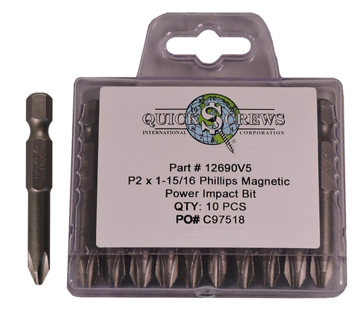 [12690V5] P2x1-15/16 Phillips Power Magnetic Impact Drive Bit