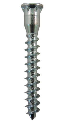 [5502C] M7.0x50MM Pozi Flat Head Confirmat With Nibs Coarse Thread Sharp Point Zinc Plated Screws