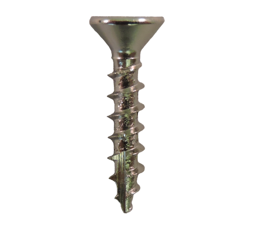 [13595] #6-13x3/4" Square Flat Head Coarse Thread Type 17 Nickel Plated Screws