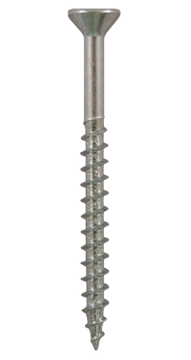 [4959] #8-11x2 1/2" Square Flat Head Coarse Thread Zinc Plated Screws