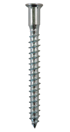 [13720] M5-0x50MM Pozi Flat Head Confirmat With Nibs Fine Thread Sharp Point Zinc Plated Screws