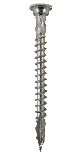 [15451] #8-11x2" Square Funnel Head Spiral T17S Point Zinc Plated Screws