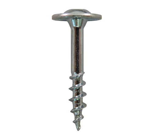 [10253] #8-10x1 1/4" Square/Phillips Large Round Washer Head Coarse Thread Zinc Plated Screws (1/2" Head O.D.)